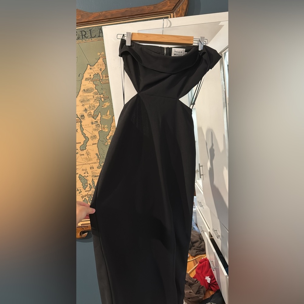 Hello Molly Elegant Black Backless Dress